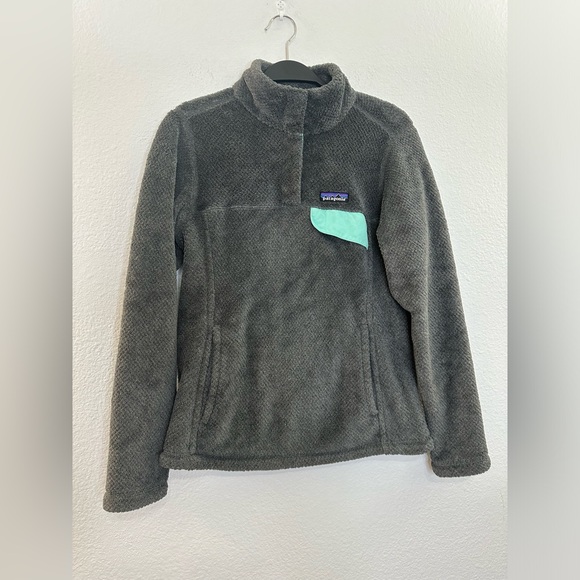 Patagonia Womens Pullover Gray Synchilla Fuzzy Fleece 1/4 Zip Size‎ Small - Picture 6 of 11
